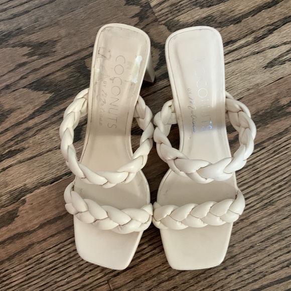 Coconuts by Matisse Cream Braided Sandal Heels - Picture 6 of 9
